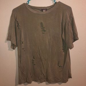 Green Distressed top